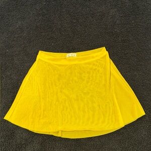 Vibrant Yellow Skater Skirt